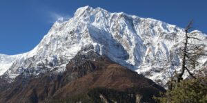 Annapurna III seen from the Manang valley on the Annapurna Circuit trek