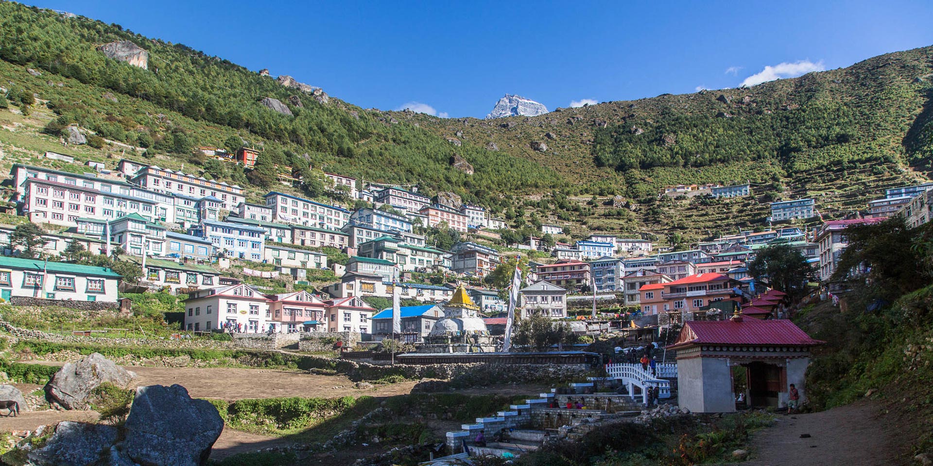 Namche bazaar the main town in the Khumbu region of Nepal