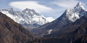 View from Everest view hotel between Namche and Khunjung in the Khumbu