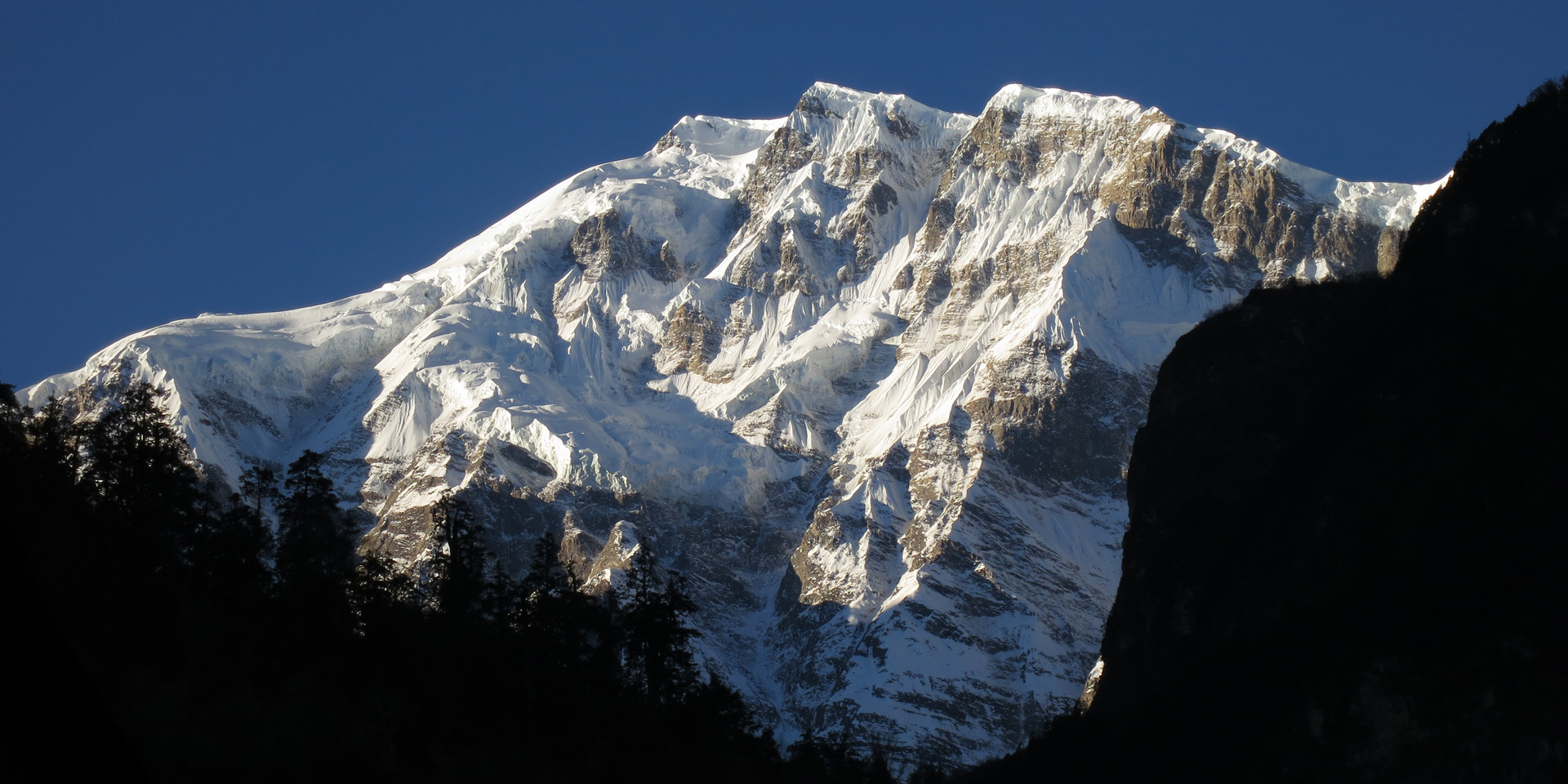 Annapurna II seen from Chame on the Annapurna Circuit trek