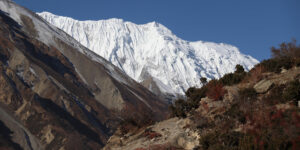 Tilicho Peak seen from the Tilicho trail on the Annapurna circuit trek