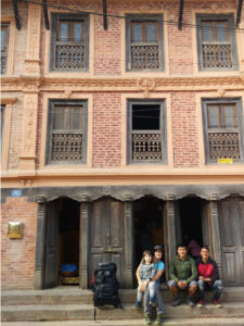 Guests at the Matan Chhen Guest house in Panauti, Nepel