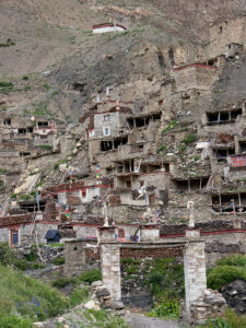 The stone houses of Phu village on the Nar Phu trek in Nepal