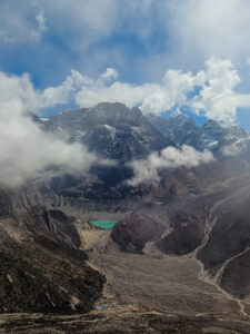 View from Tangnag viewpoint in the Hinku valley of Nepal