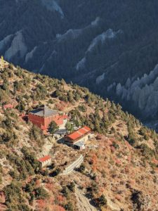 Tare Gompa above Khangsar on the trail to Tilicho tal on the Annapurna Circuit