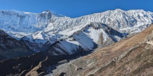 Great view of Khangsar Kang and Tilicho Peak from Tilicho BC on the Annapurna Circuit